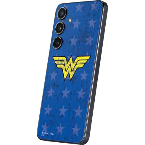 DC Comics Wonder Woman Emblem on Flag Galaxy S25 Skin